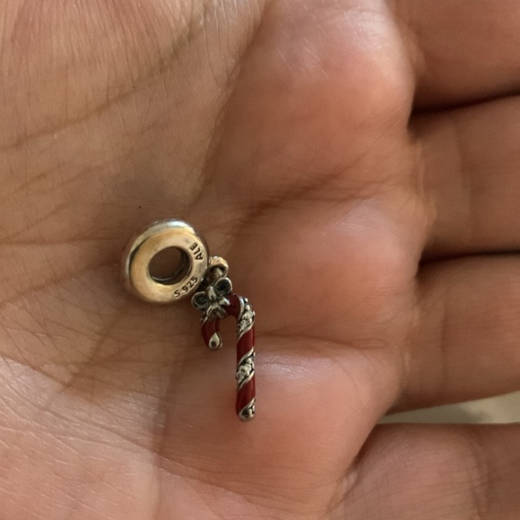 Retired Pandora Candy Cane Dangle - Picture 3 of 4